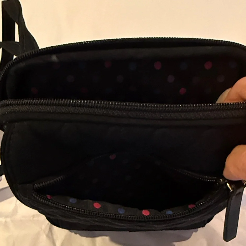 Vera Bradley Black Quilted Crossbody Bag - Picture 6 of 9